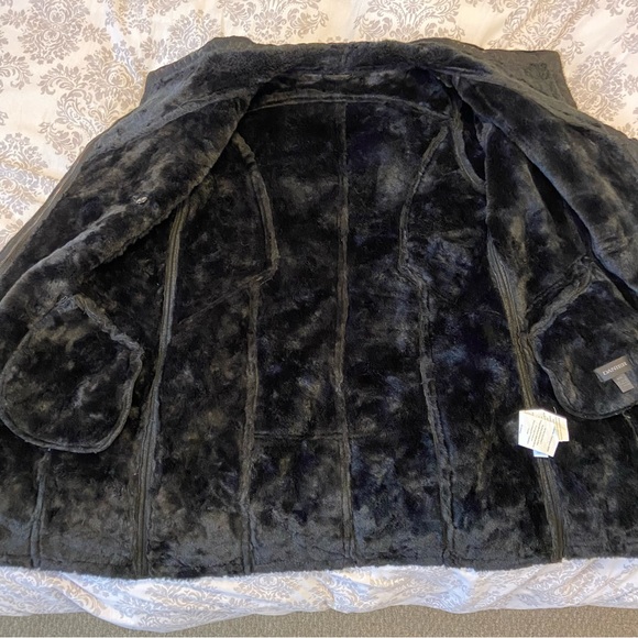 DANIER leather, brushed suede Sherpa style jacket - Picture 3 of 6